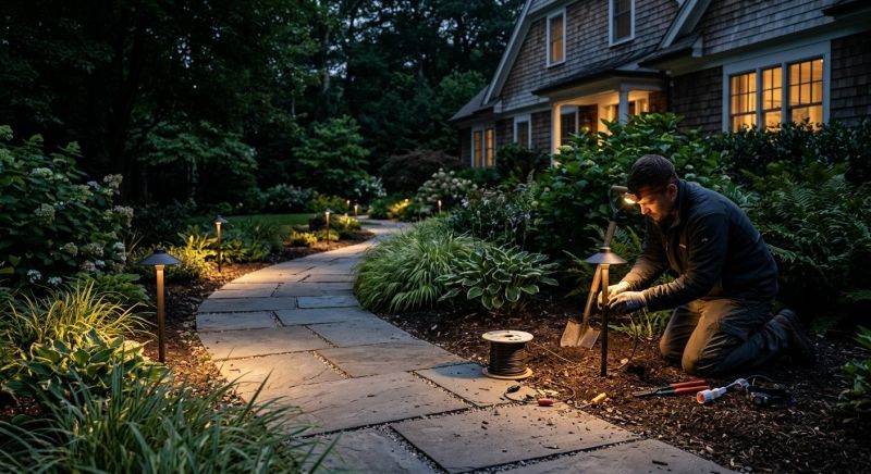 Sidewalk Lighting Installation in Orem, UT